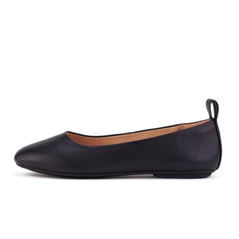 NIB Rollie Ballet Black Tumble Leather Flats Women's Sz 7 EU 38 Luxury ballerina - Picture 11 of 14